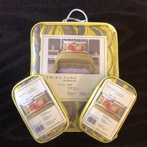 Brand New Trina Turk Coverlet with matching shams